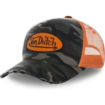 Petten gebogen camouflage snapback CAMO06 van Von Dutch