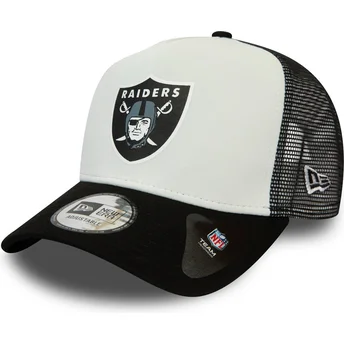 Czapka trucker biała i czarna Team Colour Block A Frame Las Vegas Raiders NFL New Era