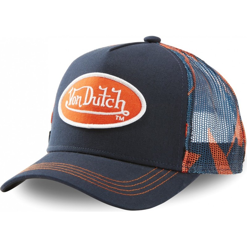 navy and orange hat