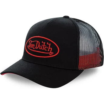 Petten gebogen zwart snapback NEO RED van Von Dutch