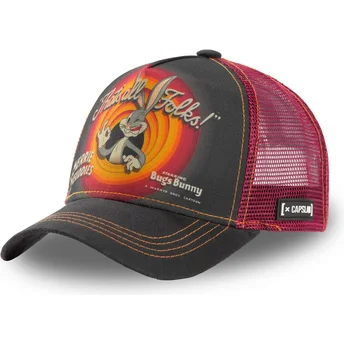 Casquette trucker grise et rouge Bugs Bunny RIN1 Looney Tunes Capslab