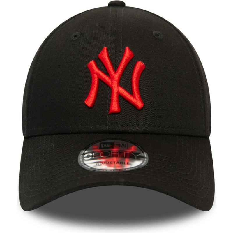 new-era-curved-brim-red-logo-9forty-league-essential-new-york-yankees-mlb-black-adjustable-cap