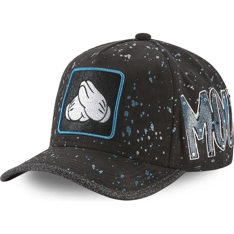 casquette-courbee-noire-ajustable-mickey-mouse-mains-tag-mic-disney-capslab