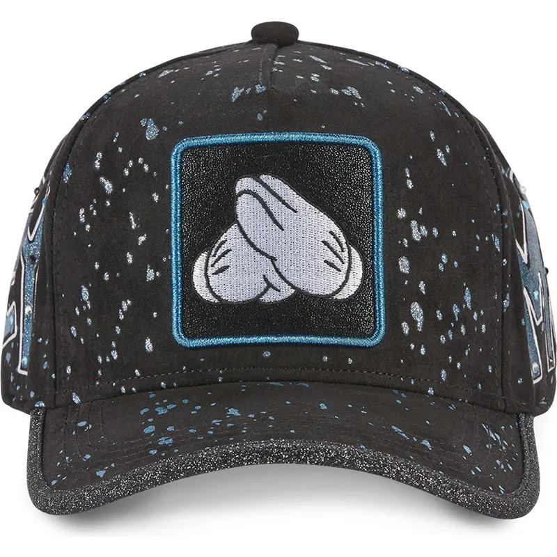 casquette-courbee-noire-ajustable-mickey-mouse-mains-tag-mic-disney-capslab