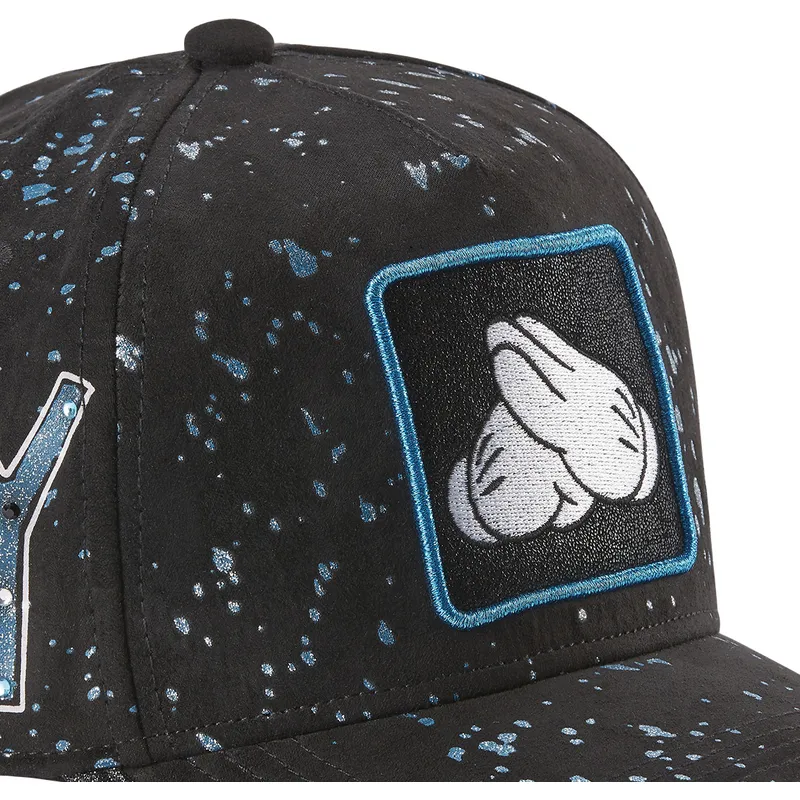 casquette-courbee-noire-ajustable-mickey-mouse-mains-tag-mic-disney-capslab