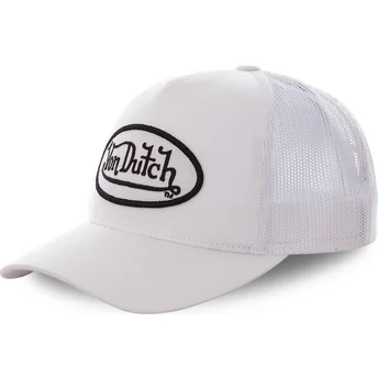 Petten gebogen wit snapback van Von Dutch