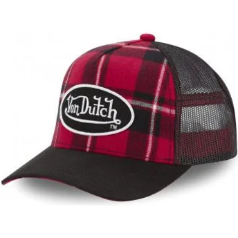 gorra-trucker-roja-a-cuadros-car-a1-de-von-dutch