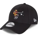 schwarze-verstellbare-9forty-curved-cap-character-sports-goofy-eishockey-disney-von-new-era