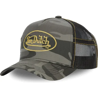 Petten gebogen camouflage snapback CAM GOL van Von Dutch