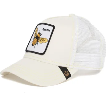 Petten gebogen wit snapback abeja Queen Bee The Farm van Goorin Bros.