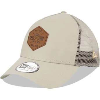 Petten gebogen grijs snapback 9FORTY van New Era