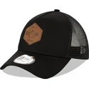 petten-gebogen-zwart-snapback-a-frame-9forty-heritage-patch-van-new-era