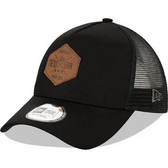 Petten gebogen zwart snapback 9FORTY van New Era