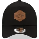 petten-gebogen-zwart-snapback-a-frame-9forty-heritage-patch-van-new-era