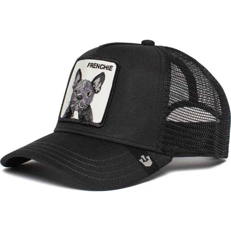 sort-truckerkasket-med-fransk-bulldog-frenchie-the-farm-fra-goorin-bros