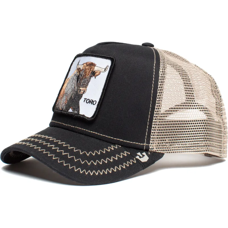 petten-gebogen-zwart-snapback-the-farm-van-goorin-bros