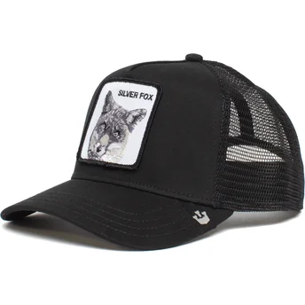 Schwarze Trucker-Kappe Fuchs Silver Fox The Farm von Goorin Bros.