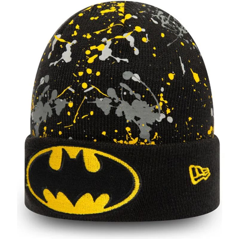 mutsen-zwart-voor-kinderen-cuff-knit-paint-splat-van-new-era