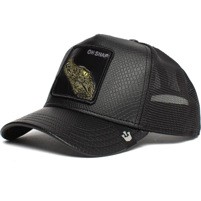 petten-gebogen-zwart-snapback-oh-snap-leaping-lizards-the-farm-van-goorin-bros