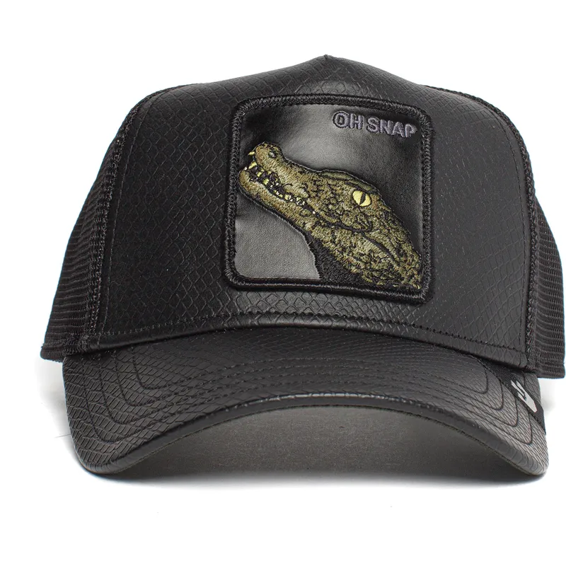 petten-gebogen-zwart-snapback-oh-snap-leaping-lizards-the-farm-van-goorin-bros