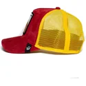 casquette-trucker-rouge-et-jaune-leopard-flaming-hot-cheetah-the-farm-goorin-bros