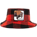 emmer-gebogen-rood-snapback-van-bucket-rojo-y-negro-bufalo-buffalo-i-m-a-little-hoarse-the-farm-the-farm-van-goorin-bros