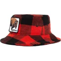 emmer-gebogen-rood-snapback-van-bucket-rojo-y-negro-bufalo-buffalo-i-m-a-little-hoarse-the-farm-the-farm-van-goorin-bros
