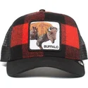 casquette-trucker-rouge-et-noire-buffle-buffalo-goorin-bros