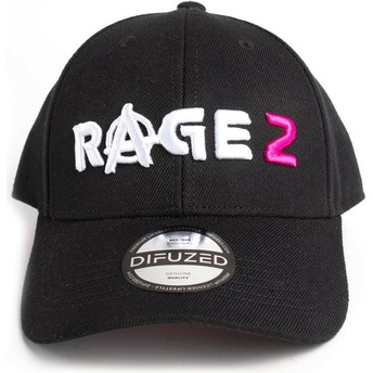 Difuzed Curved Brim Rage 2 Black Snapback Cap