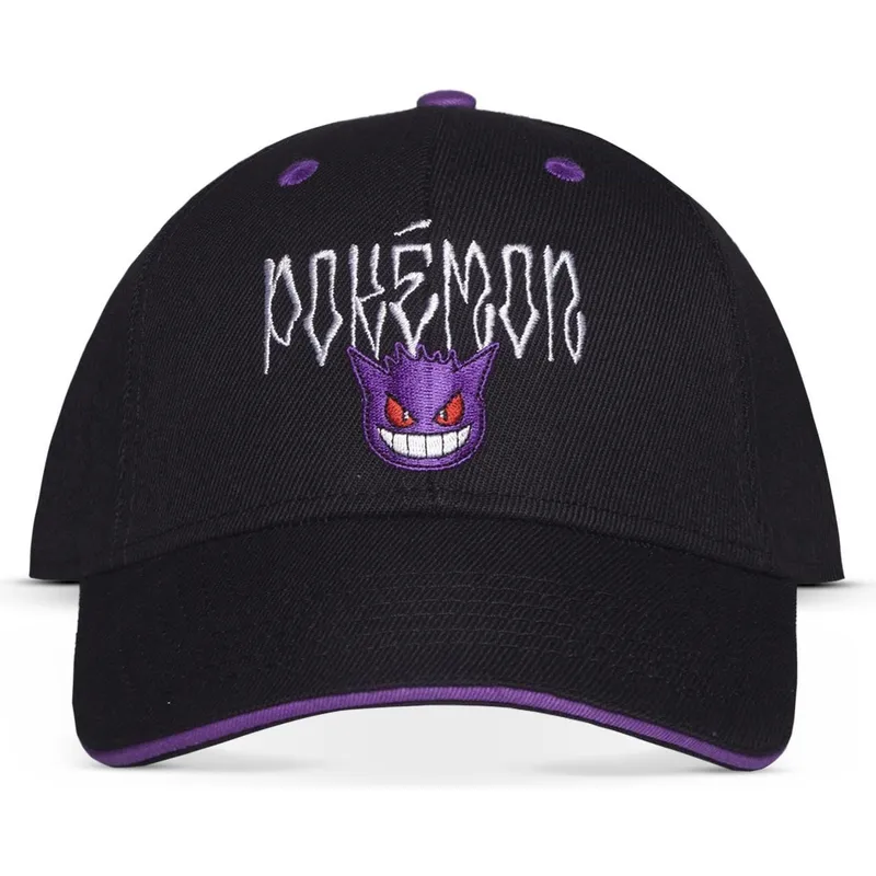 schwarze-gebogene-snapback-kappe-gengar-pokemon-von-difuzed