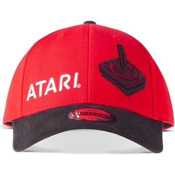 Gorra curva roja y negra ajustable Logo & Joystick Atari de Difuzed