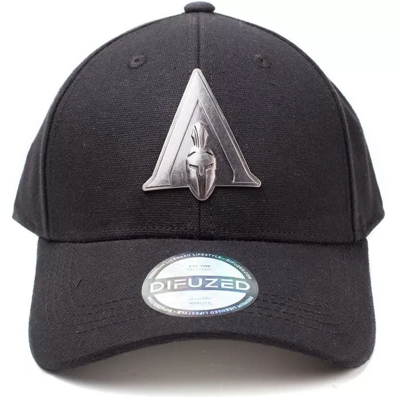 difuzed-curved-brim-metal-badge-odyssey-assasins-creed-black-adjustable-cap