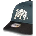 casquette-courbee-bleue-et-noire-snapback-tremortusk-mammouth-forbidden-west-horizon-difuzed