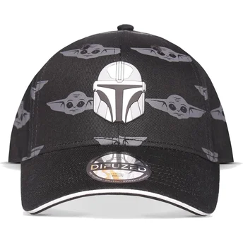 Casquette courbée noire snapback Le Mandalorien Din Djarin Star Wars Difuzed