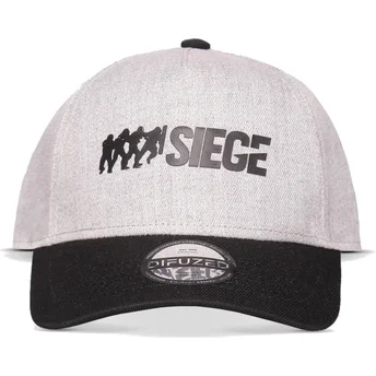 Casquette courbée grise et noire ajustable Logo Tom Clancy's Rainbow Six Siege Difuzed