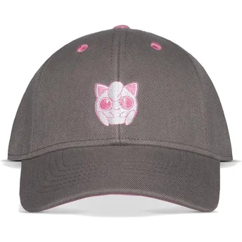 Casquette courbée grise et rose snapback Jigglypuff Pokémon Difuzed