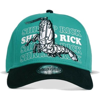 Gorra curva verde y negra snapback Rick Shrimp Rick y Morty de Difuzed