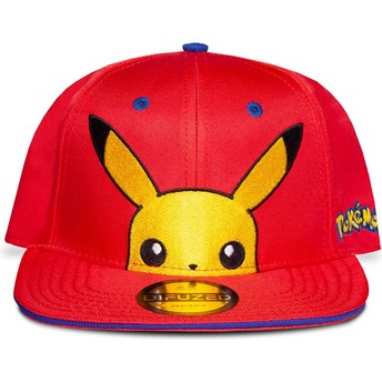 Gorra plana roja snapback para niño Pikachu Pokémon de Difuzed
