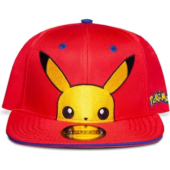 rod-flad-snapback-kasket-til-drenge-pikachu-pokemon-fra-difuzed