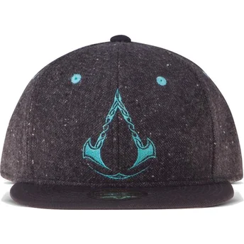 Casquette plate noire snapback Valhalla Logo Assasin’s Creed Difuzed