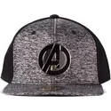 casquette-plate-grise-et-noire-snapback-metal-avengers-logo-marvel-comics-difuzed