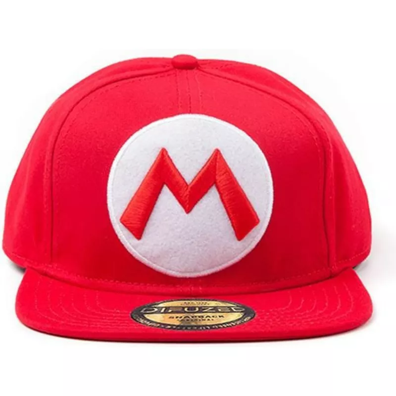 gorra-plana-roja-snapback-mario-logo-super-mario-bros-de-difuzed
