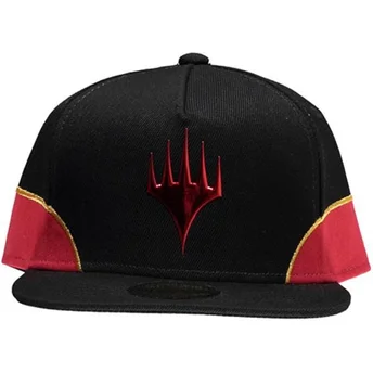 Casquette plate noire et rouge snapback Chandra Magic: The Gathering Difuzed