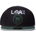 casquette-plate-noire-et-verte-snapback-loki-marvel-comics-difuzed