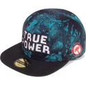 casquette-plate-bleue-et-noire-snapback-true-power-marvel-comics-difuzed