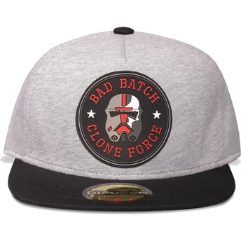 Casquette plate grise et noire snapback pour enfant Hunter The Bad Batch Clone Force Star Wars Difuzed