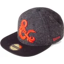 gorra-plana-negra-snapback-ampersand-dungeons-dragons-de-difuzed