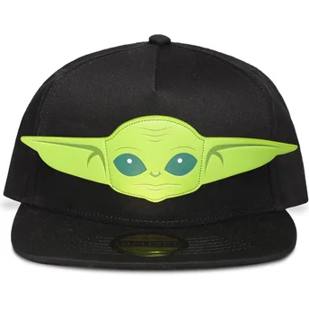 Casquette plate noire snapback Grogu Baby Yoda The Mandalorian Star Wars Difuzed