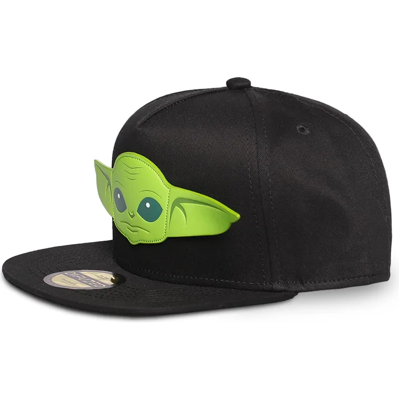 petten-plat-zwart-snapback-baby-yoda-the-mandalorian-van-difuzed
