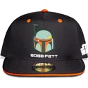 casquette-plate-noire-et-orange-snapback-pour-enfant-boba-fett-bounty-hunter-the-mandalorian-star-wars-difuzed